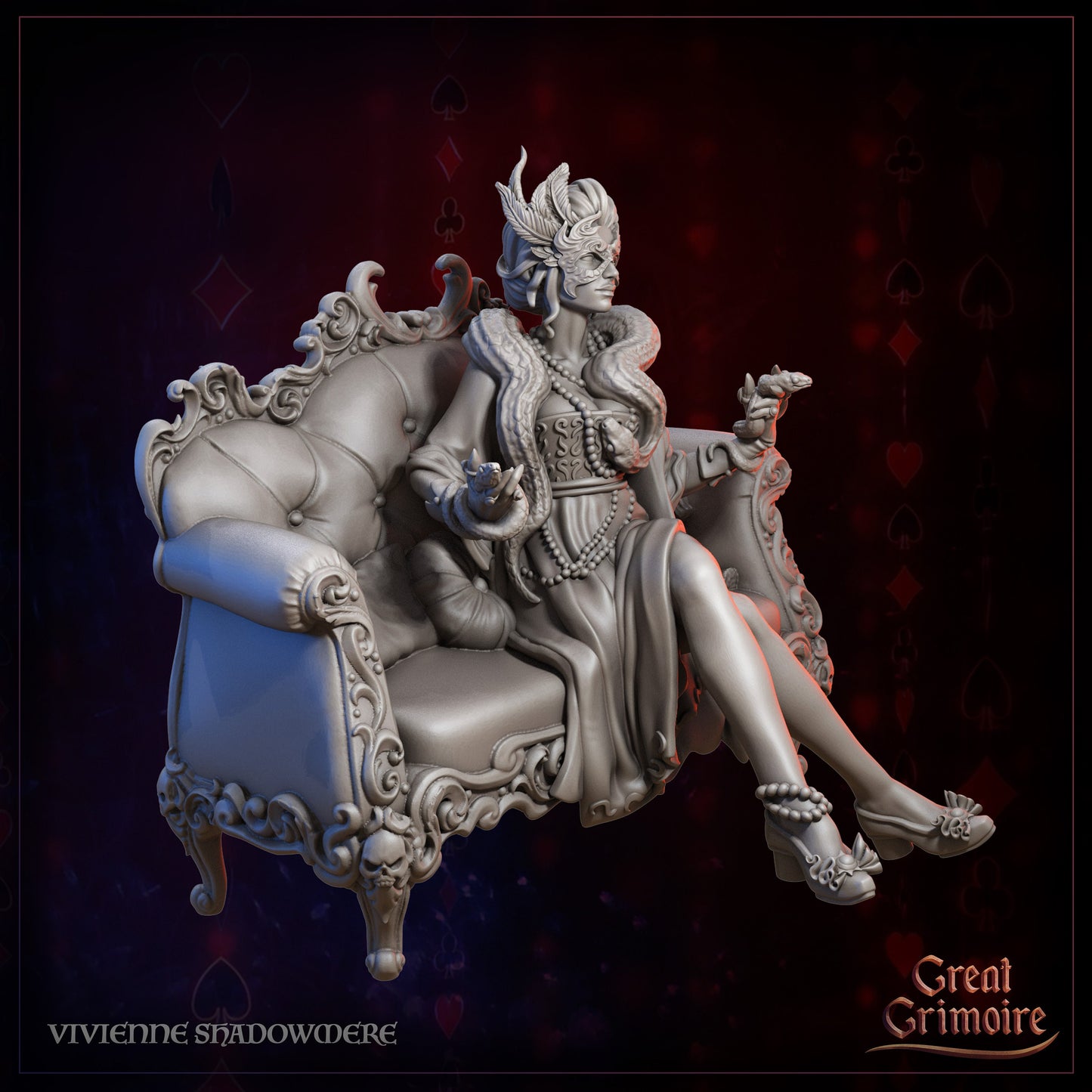 Vivienne Shadowmere from "Macabre Masquerade" by Great Grimoire Miniatures