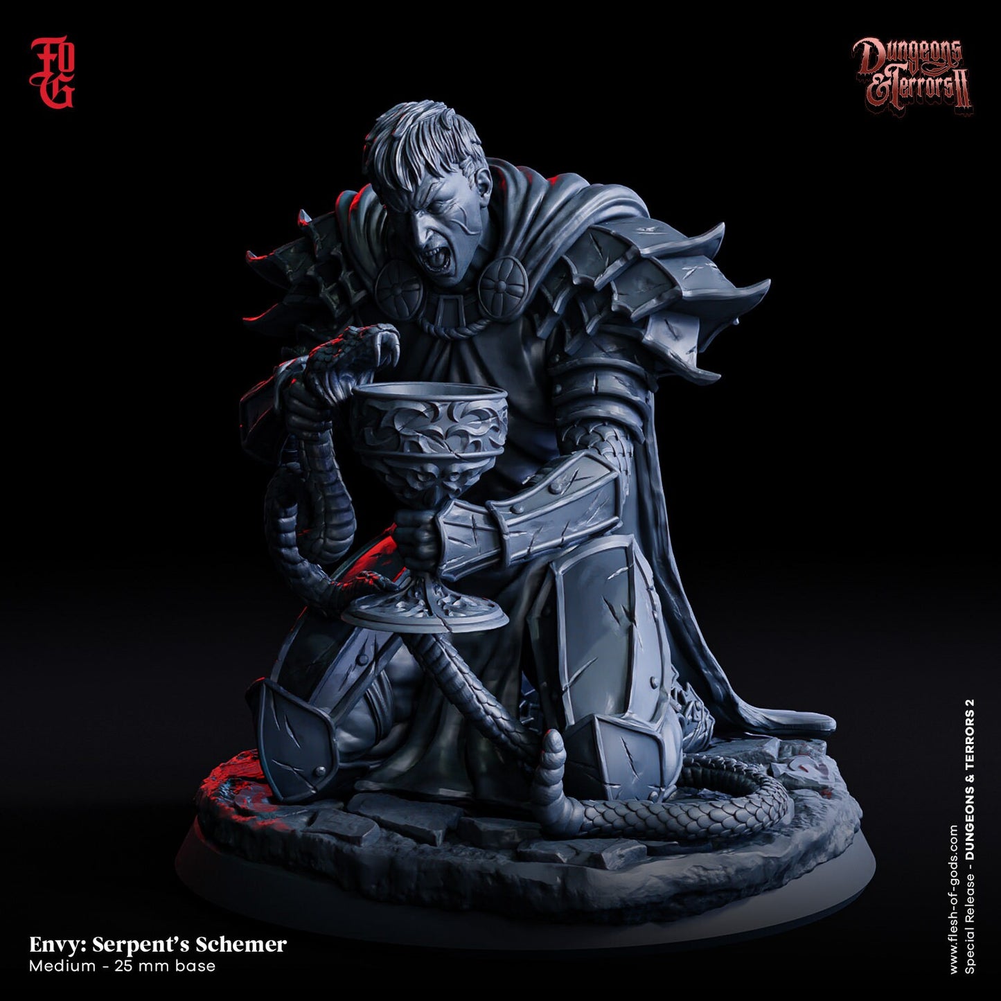 Sin Envy Serpent Schemer from "Dungeons & Terrors II"  by Flesh of Gods Miniatures