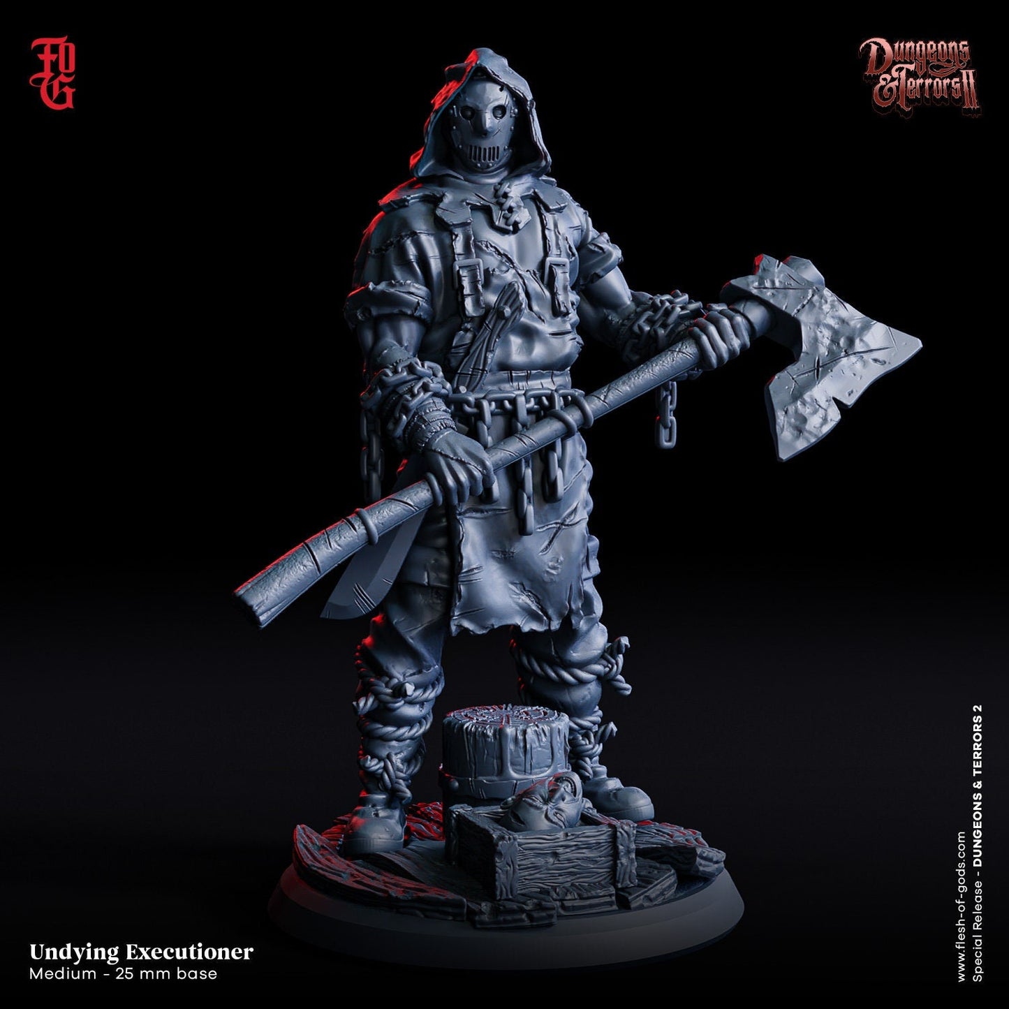 Undying Executioner from "Dungeons & Terrors II"  by Flesh of Gods Miniatures