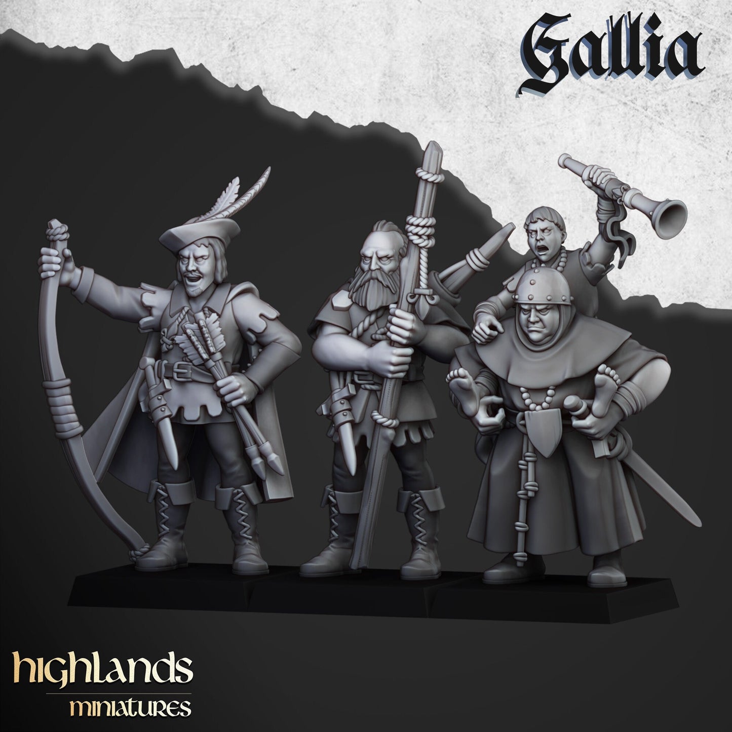 Robin Hood and Merry men Unit of Gallia  by Highland Miniatures