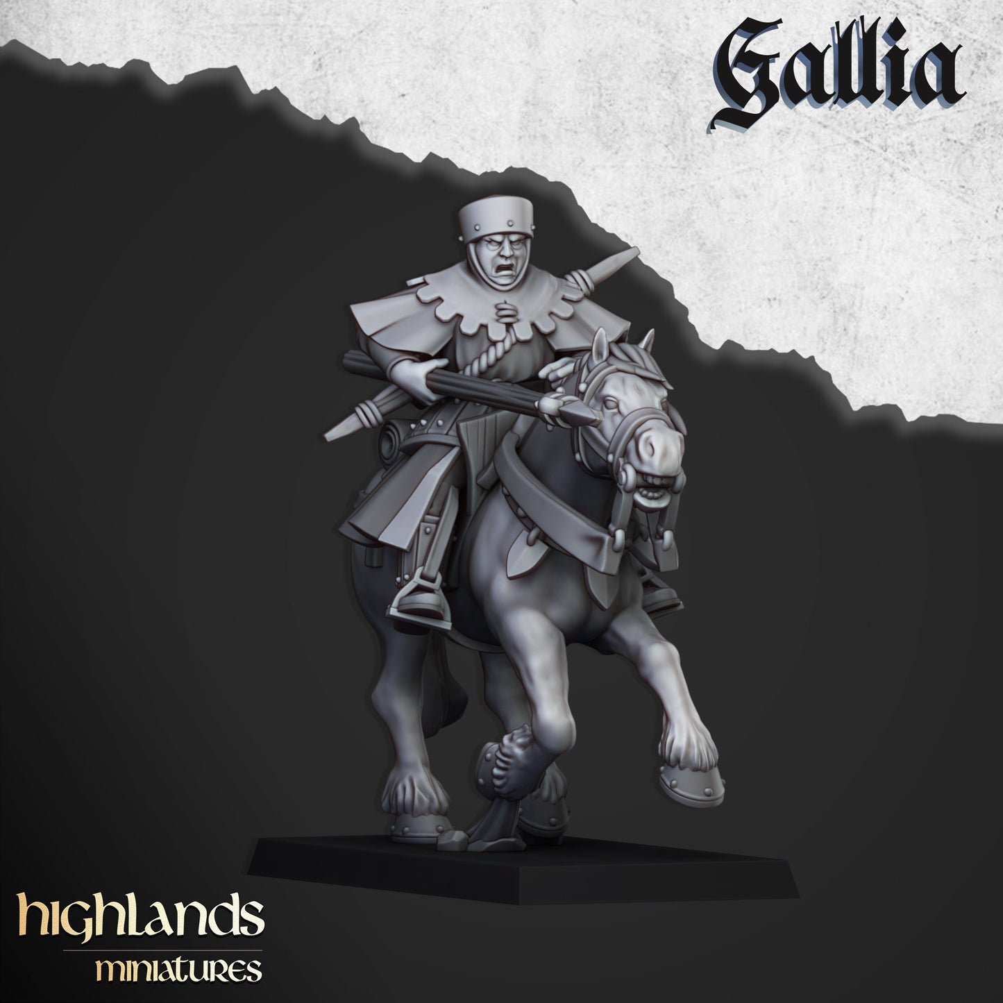 Mounted Men at Arms Unit of Gallia  by Highland Miniatures