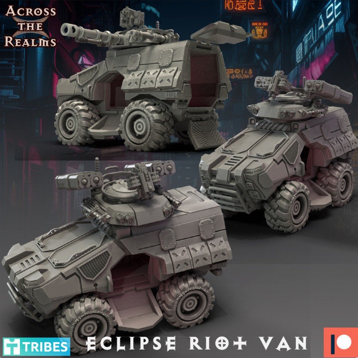 Eclipse Riot Van from Enforcer Divas  by Across the Realms Miniatures