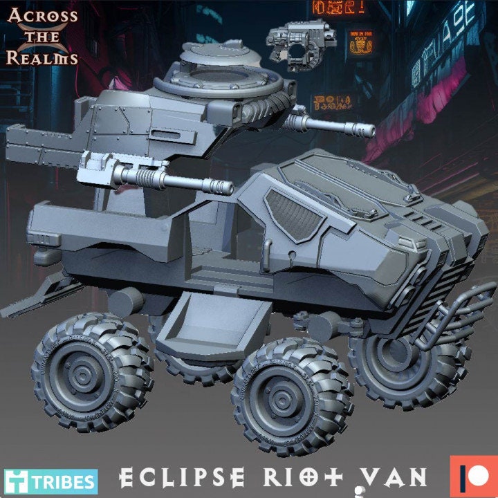 Eclipse Riot Van from Enforcer Divas  by Across the Realms Miniatures