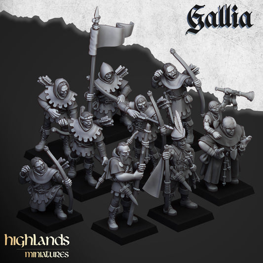 Robin Hood and Merry men Unit of Gallia  by Highland Miniatures