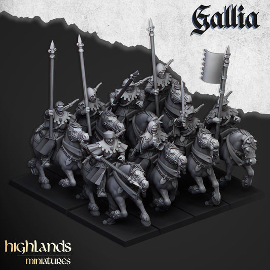 Mounted Men at Arms Unit of Gallia  by Highland Miniatures