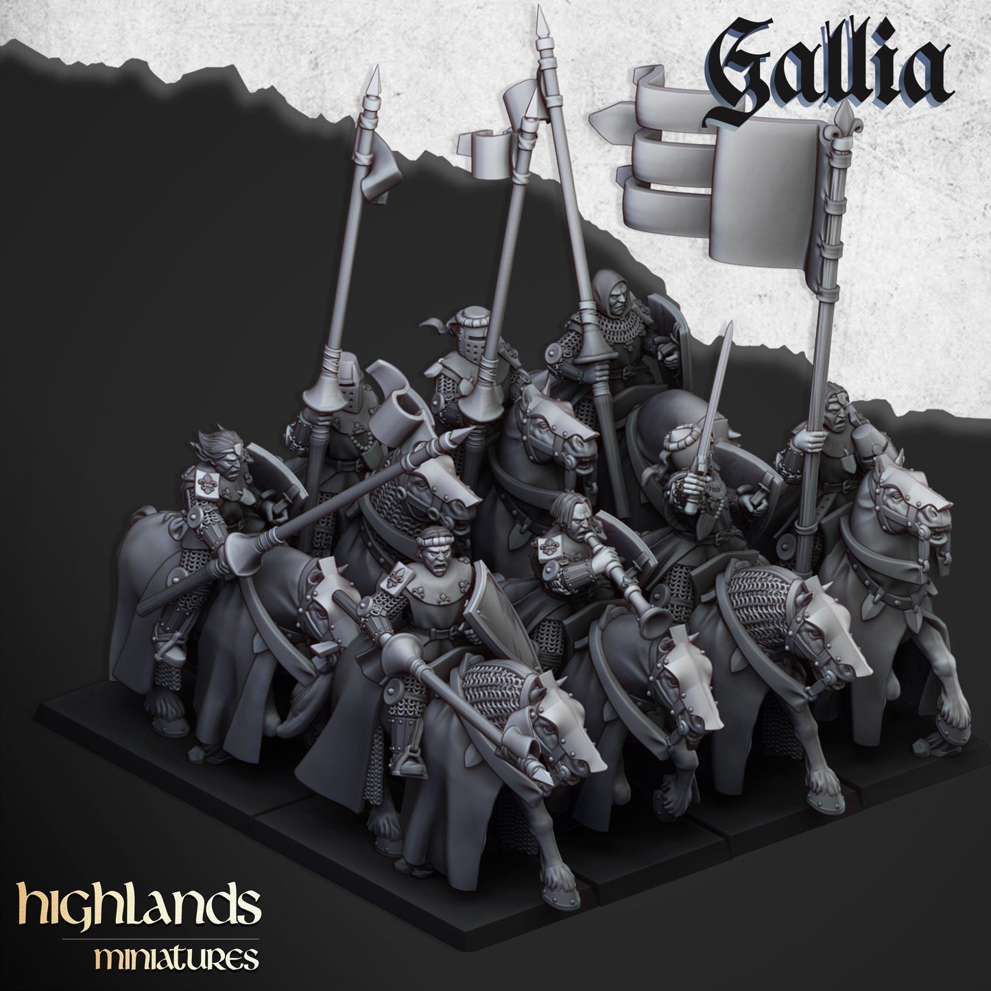 Young Knight Unit of Gallia  by Highland Miniatures