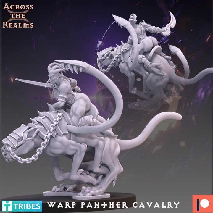 Sirens of Ecstasy Warp Panther Calvary from Legionaries Of Excess by Across the Realms Miniatures