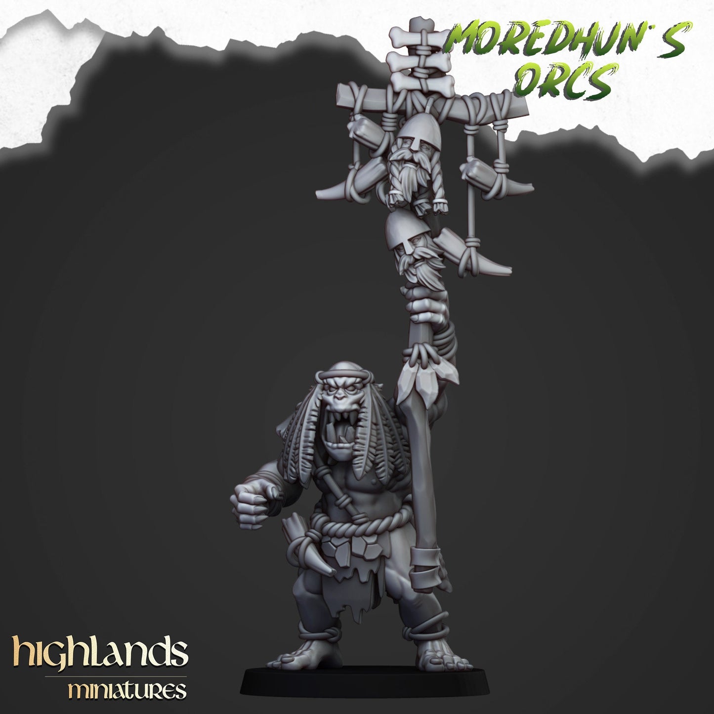 Feral Orc Warrior Unit By Highland Miniatures