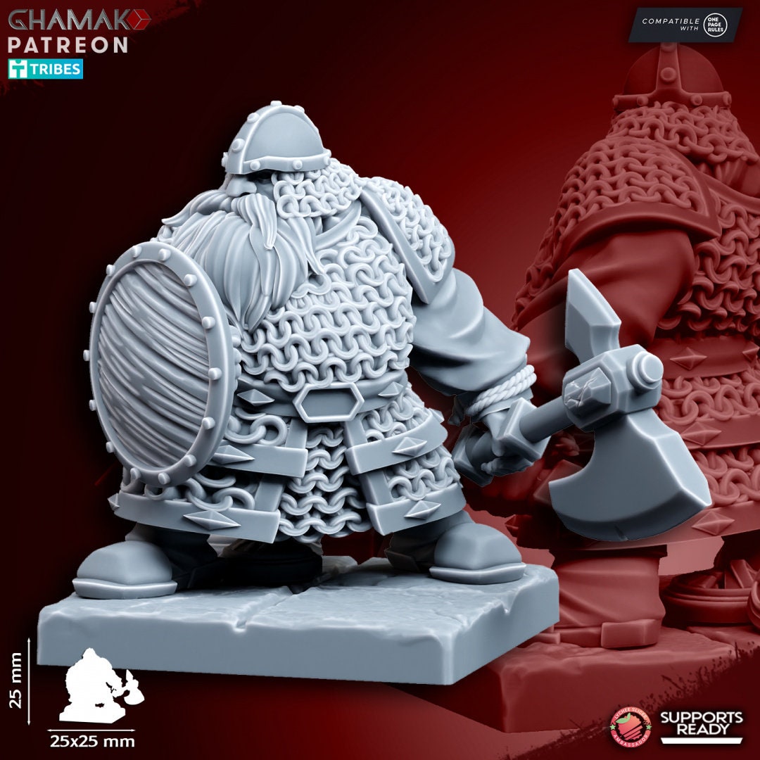 Clan Warriors (handweapon and shield) by Ghamak Miniatures