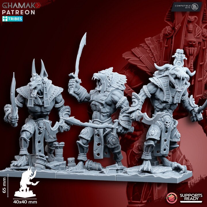 Nomarch Guardians (with twin blades) by Ghamak Miniatures