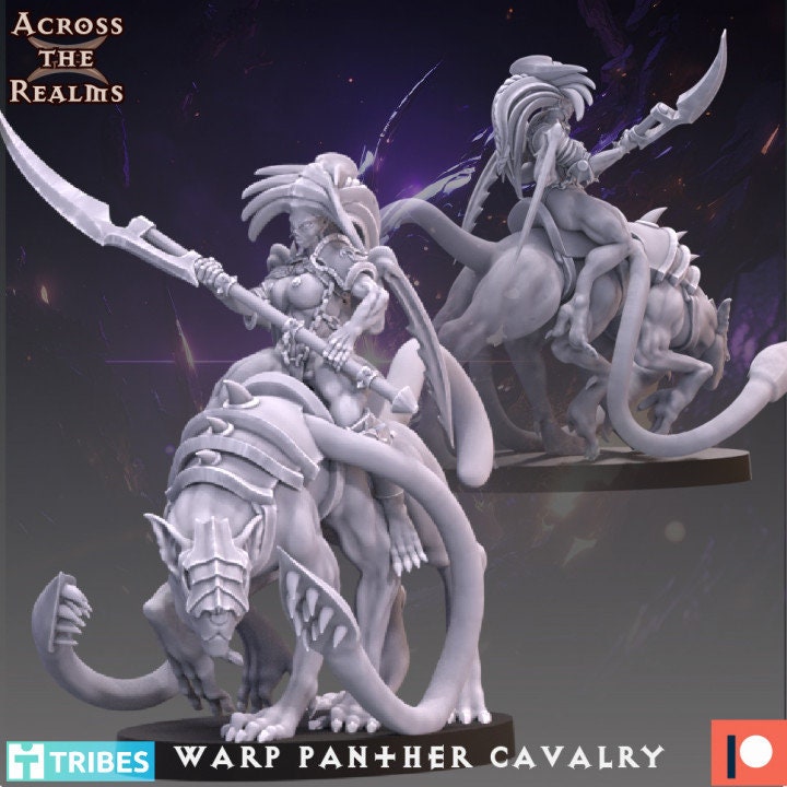 Sirens of Ecstasy Warp Panther Calvary from Legionaries Of Excess by Across the Realms Miniatures