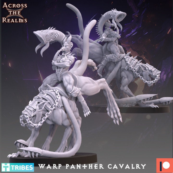 Sirens of Ecstasy Warp Panther Calvary from Legionaries Of Excess by Across the Realms Miniatures