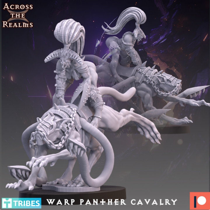 Sirens of Ecstasy Warp Panther Calvary from Legionaries Of Excess by Across the Realms Miniatures