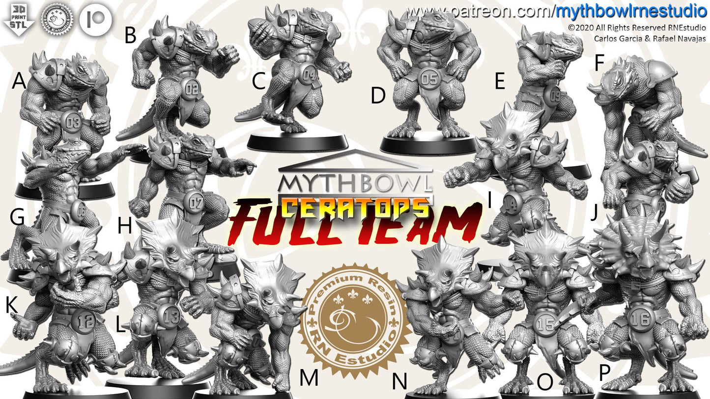 Ceratops Team from Mythbowl by RN Estudio Miniatures