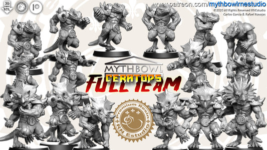 Ceratops Team from Mythbowl by RN Estudio Miniatures