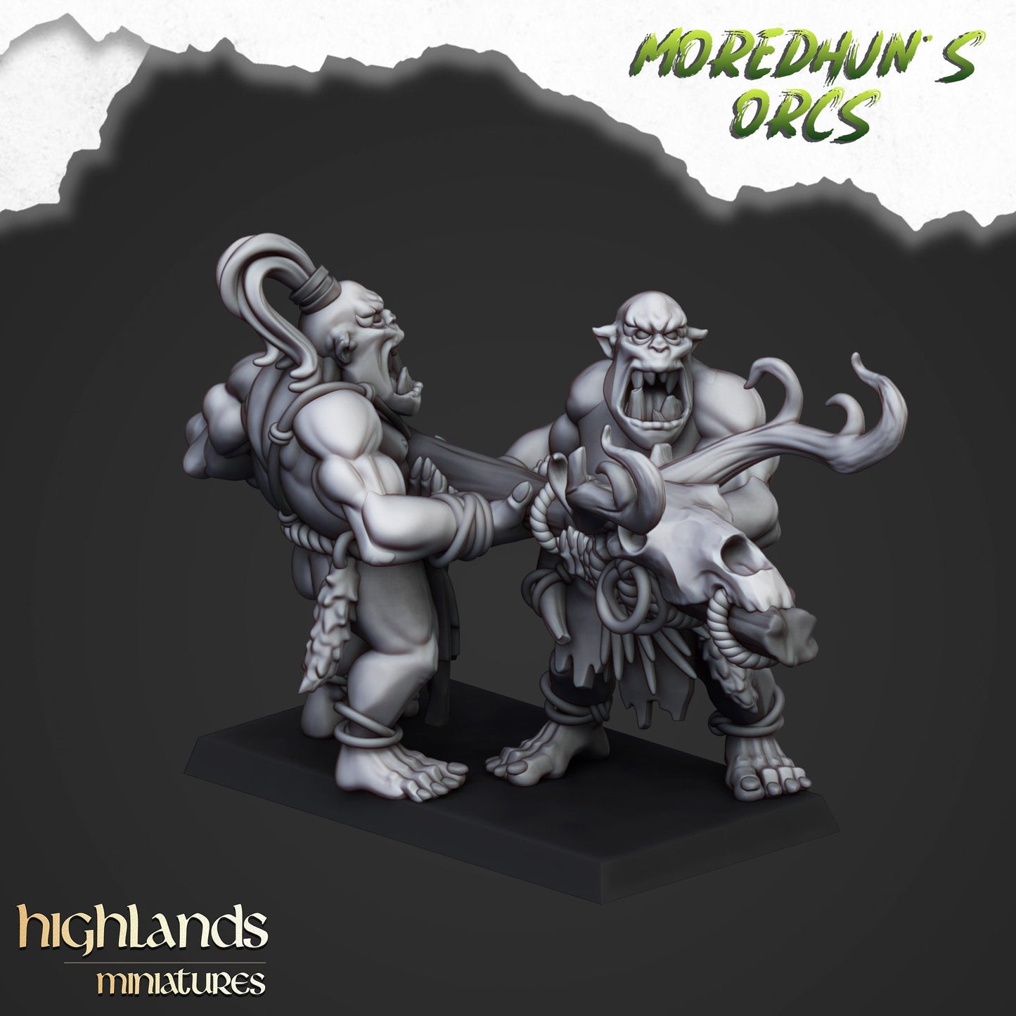 Feral Orc Warrior Unit By Highland Miniatures