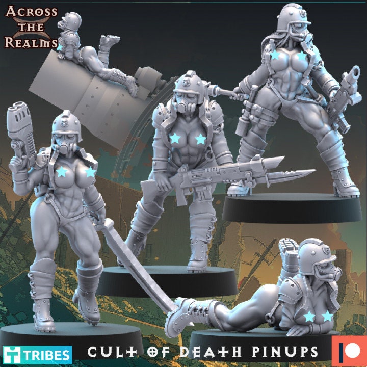 Cult of Death Pin Ups by Across the Realms Miniatures