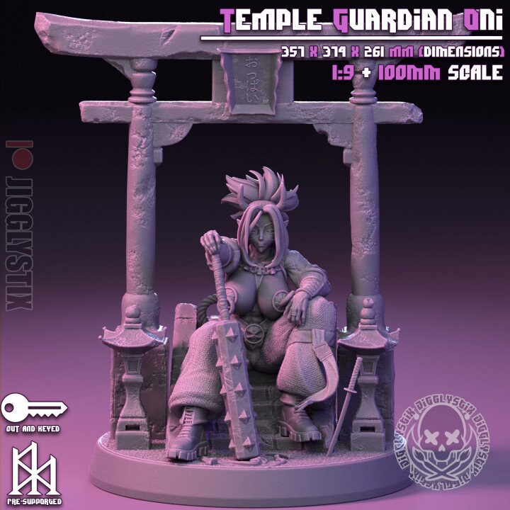 Oni Temple Guardian Statue Kit  by Jigglystix Pin Up Factory