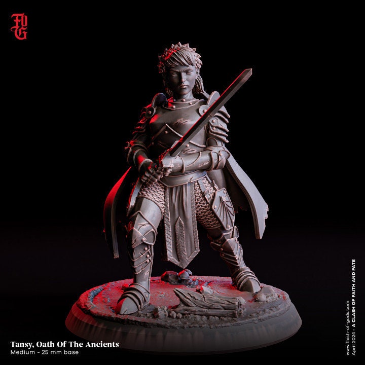 Tansy Halfling Paladin from "Clash of Fate and Faith" by Flesh of Gods Miniatures