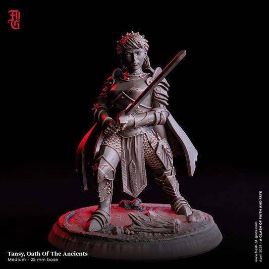 Tansy Halfling Paladin from "Clash of Fate and Faith" by Flesh of Gods Miniatures