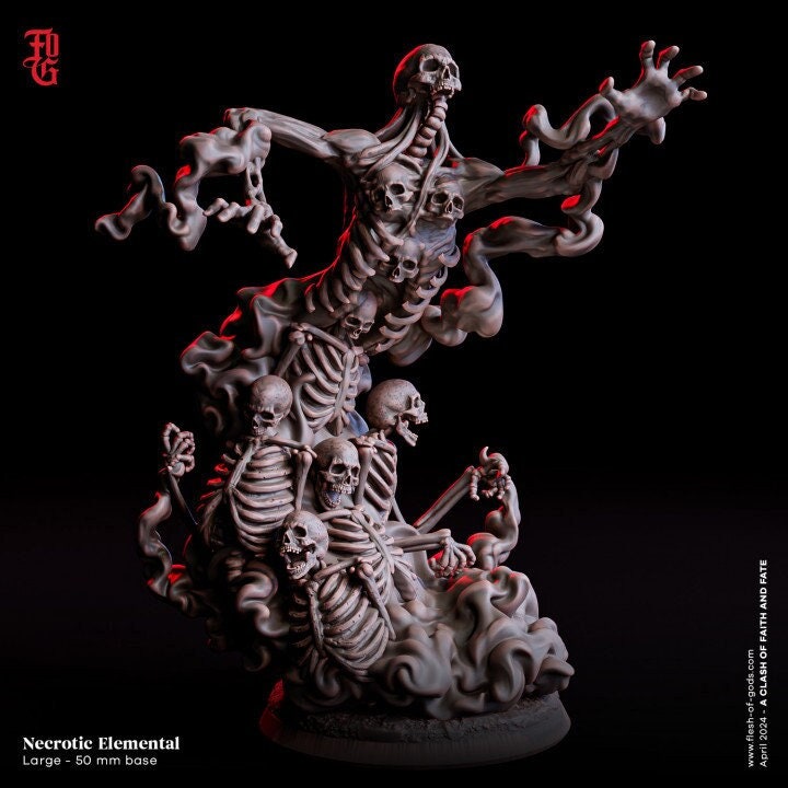 Necrotic Elemental  from "Clash of Fate and Faith" by Flesh of Gods Miniatures