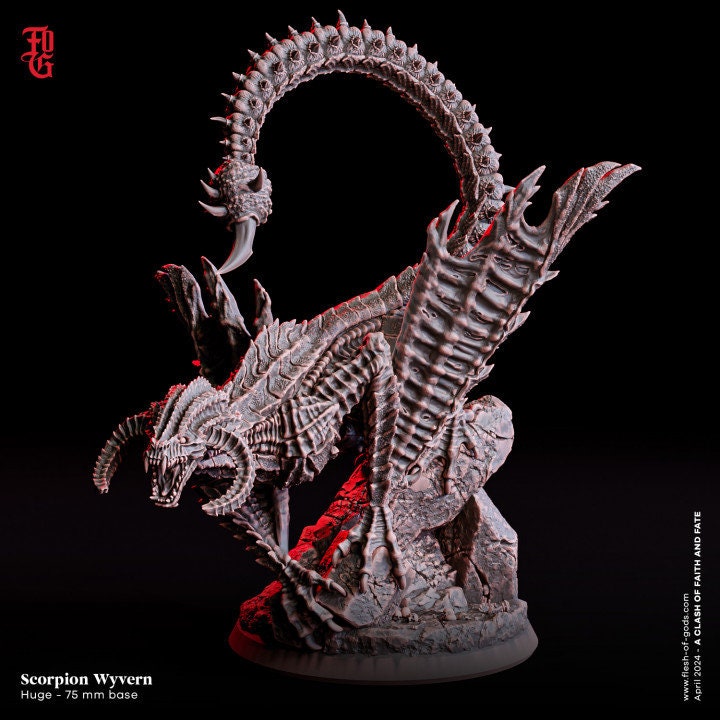 Scorpion Wyvern from "Clash of Fate and Faith" by Flesh of Gods Miniatures