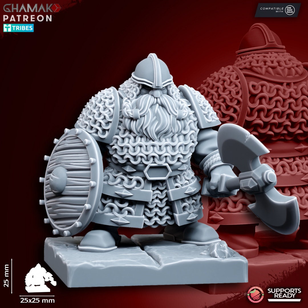 Clan Warriors (handweapon and shield) by Ghamak Miniatures