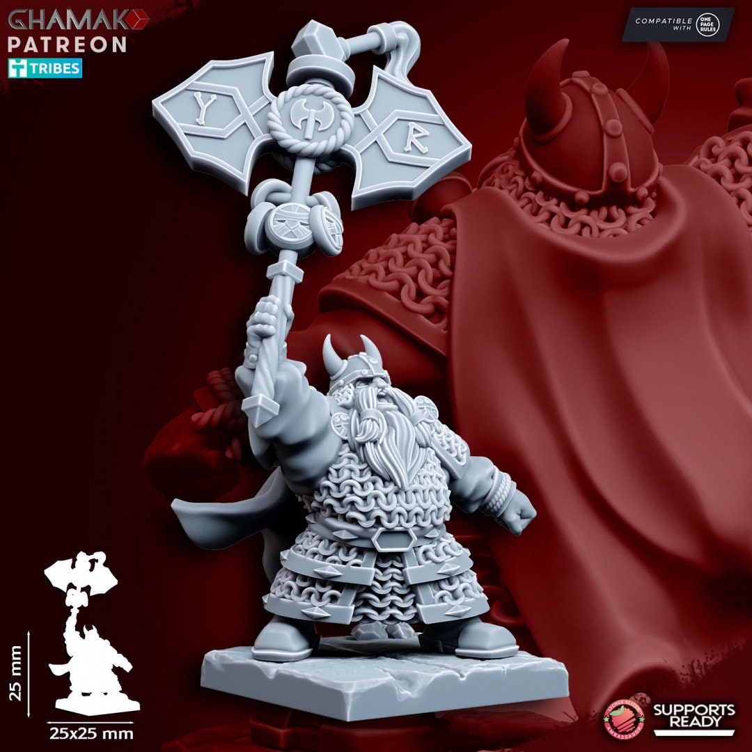 Clan Warriors (two handed axes) by Ghamak Miniatures