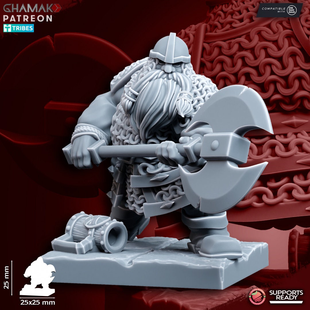 Clan Warriors (two handed axes) by Ghamak Miniatures