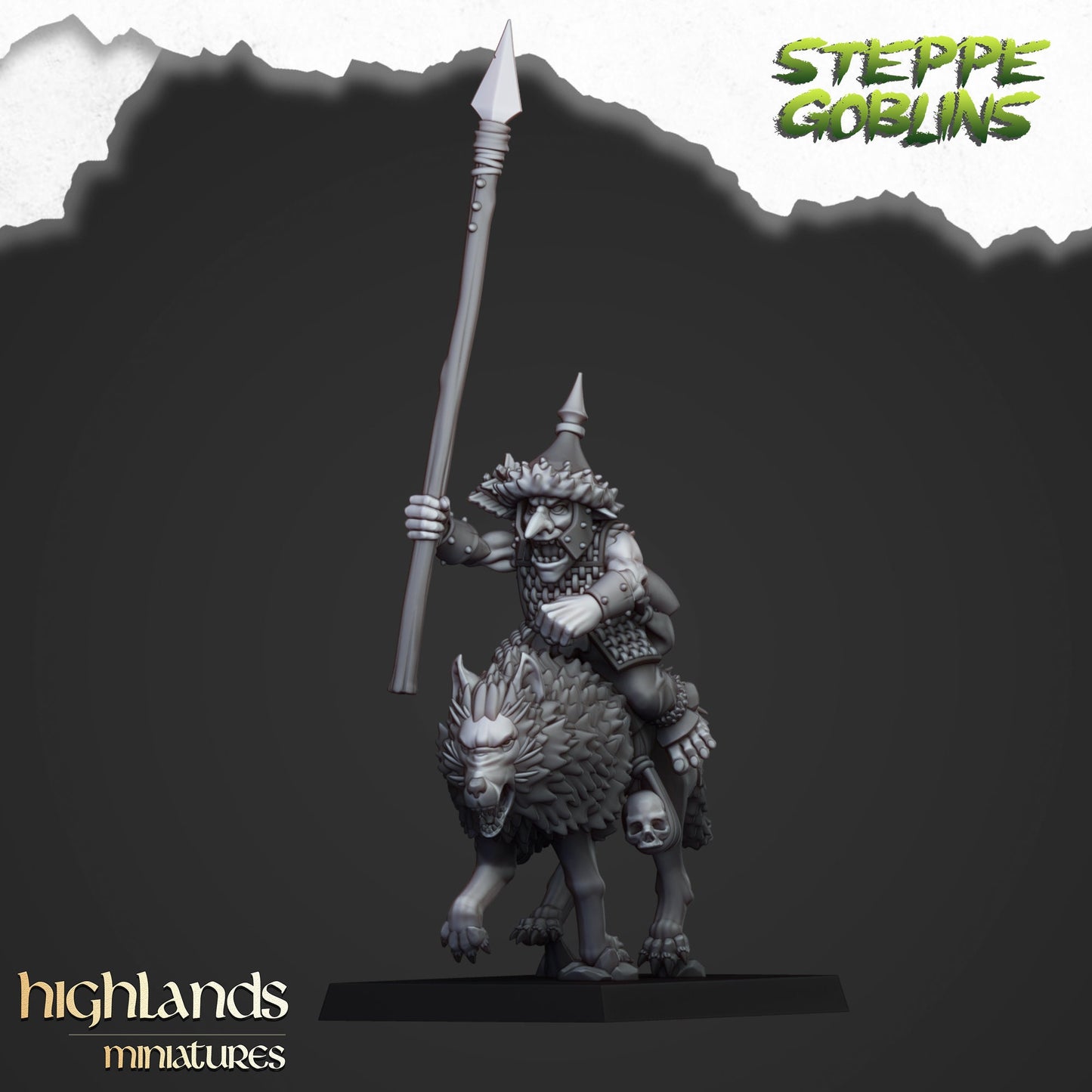 Mounted Steppe Goblins Wolf Calvary Unit By Highland Miniatures