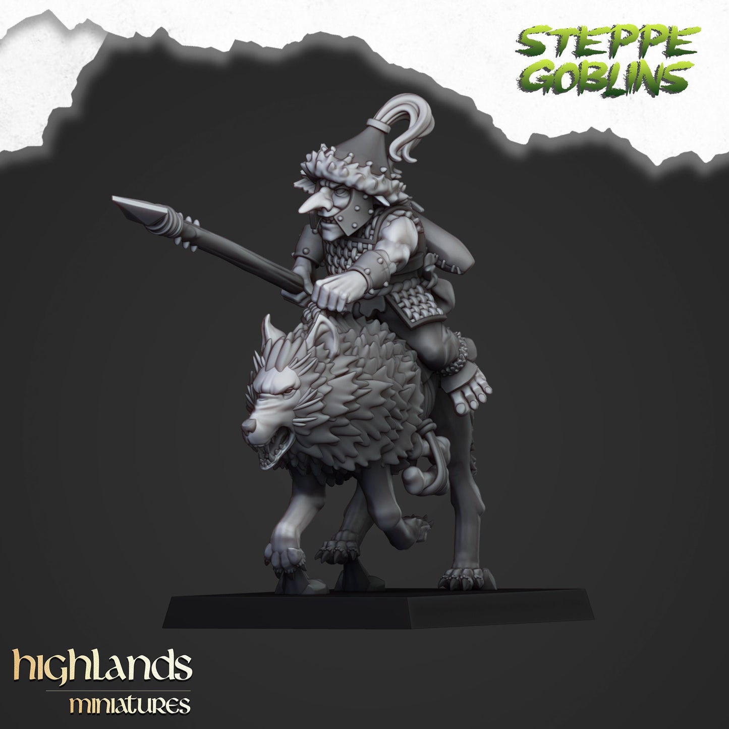 Mounted Steppe Goblins Wolf Calvary Unit By Highland Miniatures