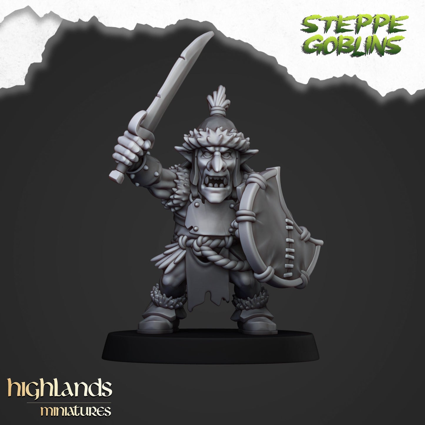 Steppe Goblin Spearmen Unit By Highland Miniatures