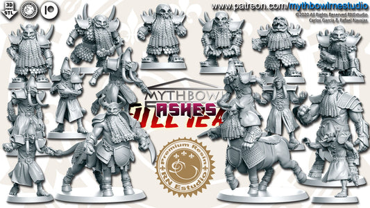 Ash Dwarf Team from Mythbowl by RN Estudio Miniatures