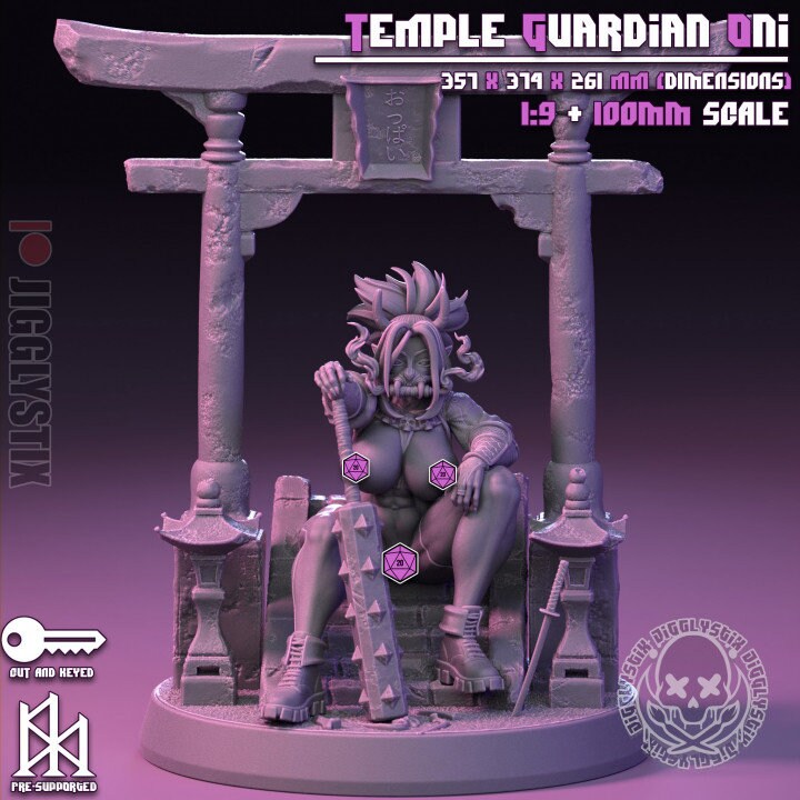 Oni Temple Guardian Statue Kit  by Jigglystix Pin Up Factory