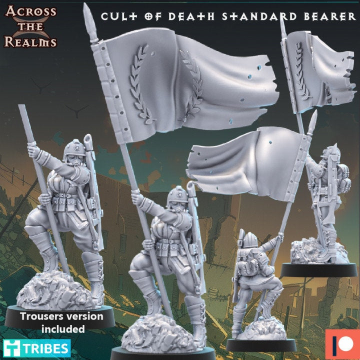 Cult of Death Standard Bearer by Across the Realms Miniatures