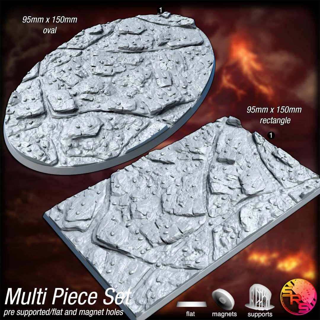 Volcano Bases by Where Legends Stand Miniatures