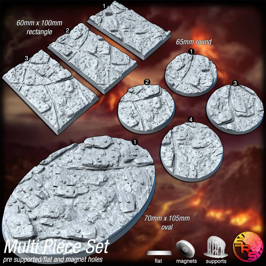 Volcano Bases by Where Legends Stand Miniatures