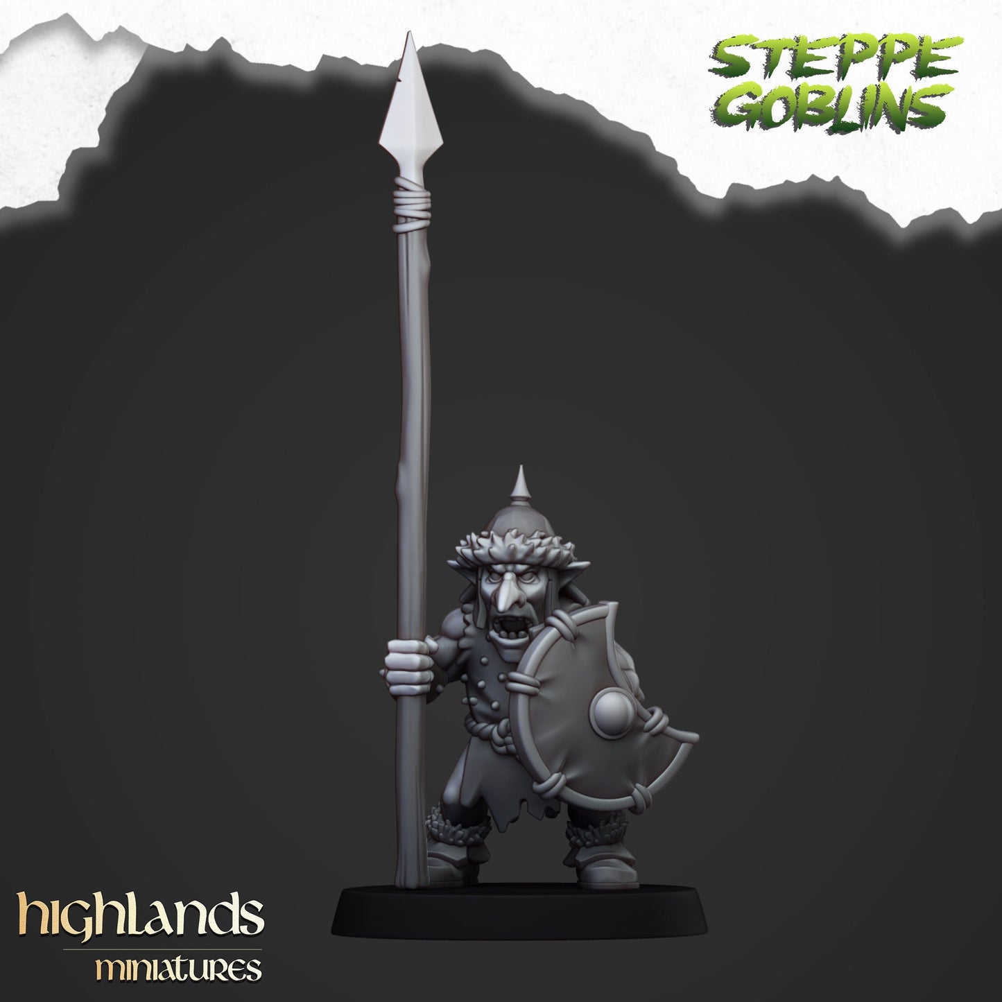 Steppe Goblin Spearmen Unit By Highland Miniatures