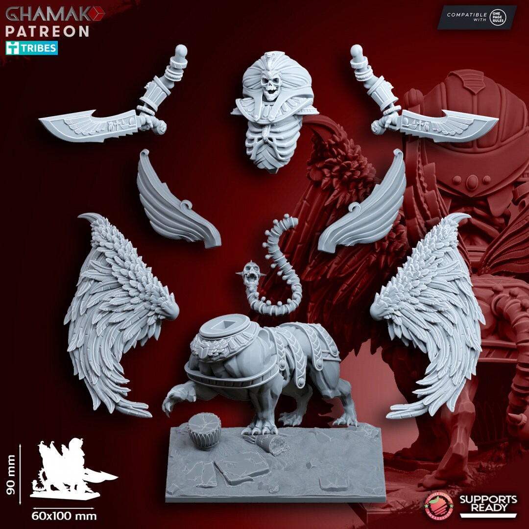 Undead Winged Sphinx by Ghamak Miniatures