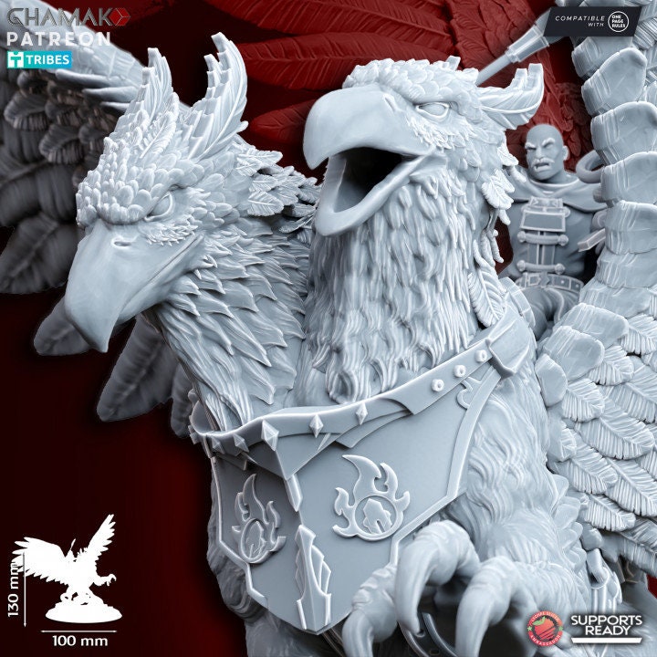 Supreme Wizard on Two-headed Gryphon by Ghamak Miniatures