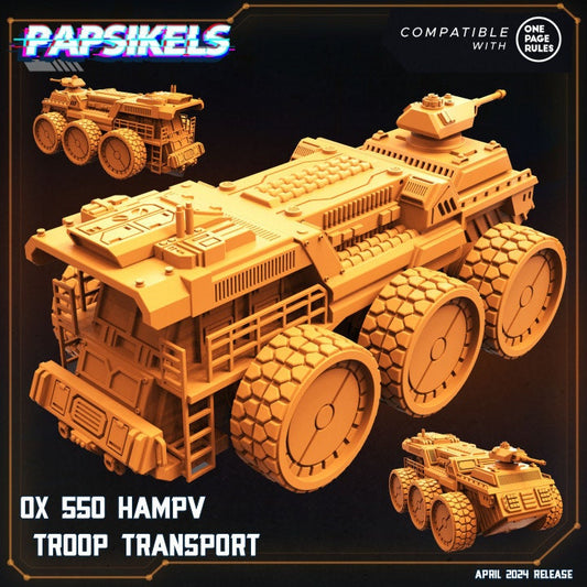 OX_550 Hampv Troop Transport From Democracy Troopers by Papsikels Miniatures