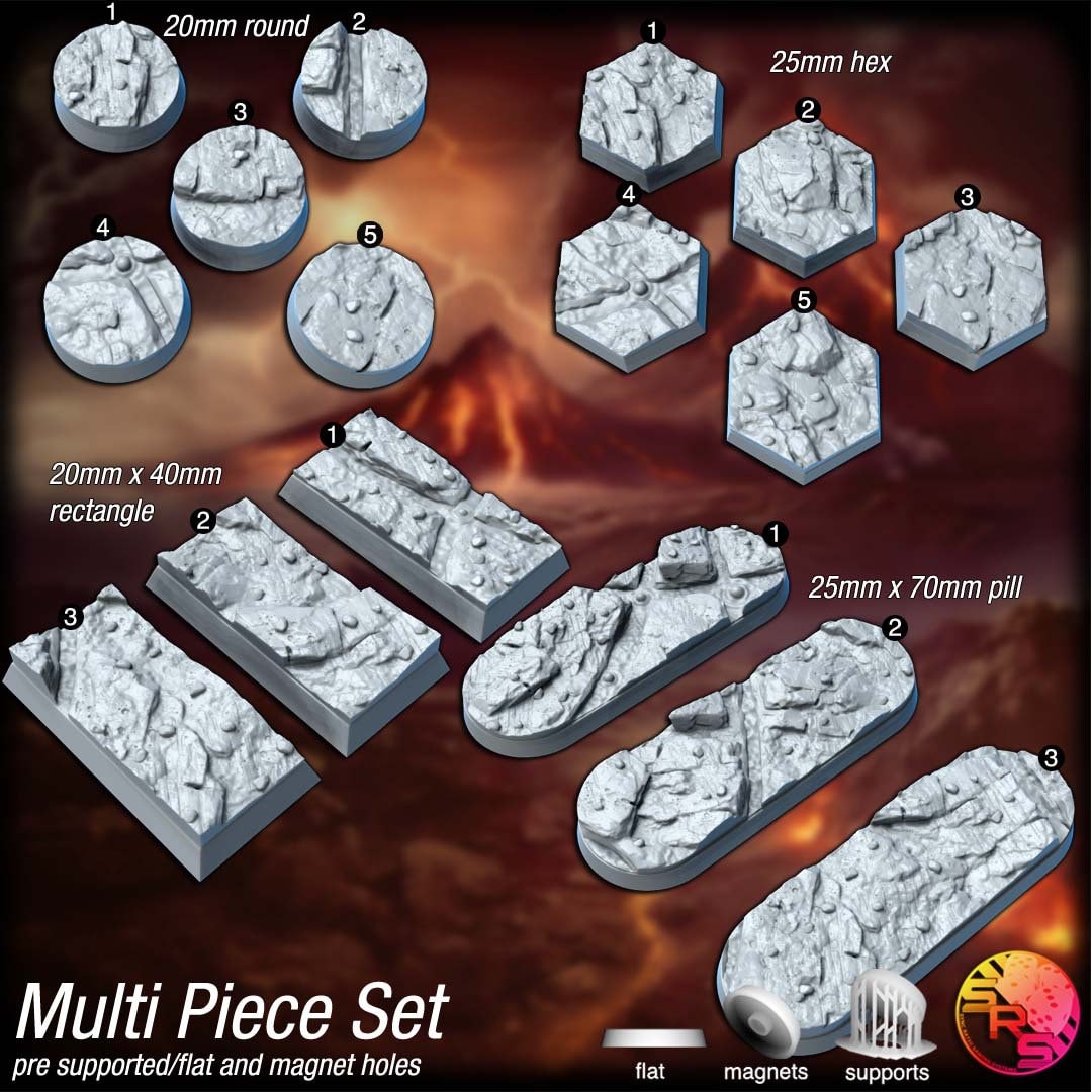 Volcano Bases by Where Legends Stand Miniatures