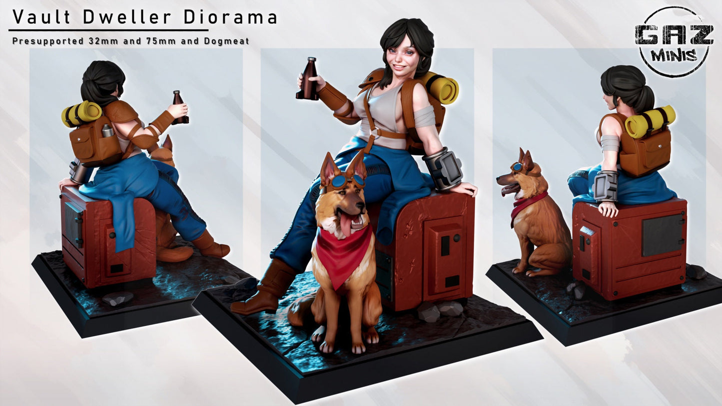 Vault Dweller Diorama by Gaz Minis