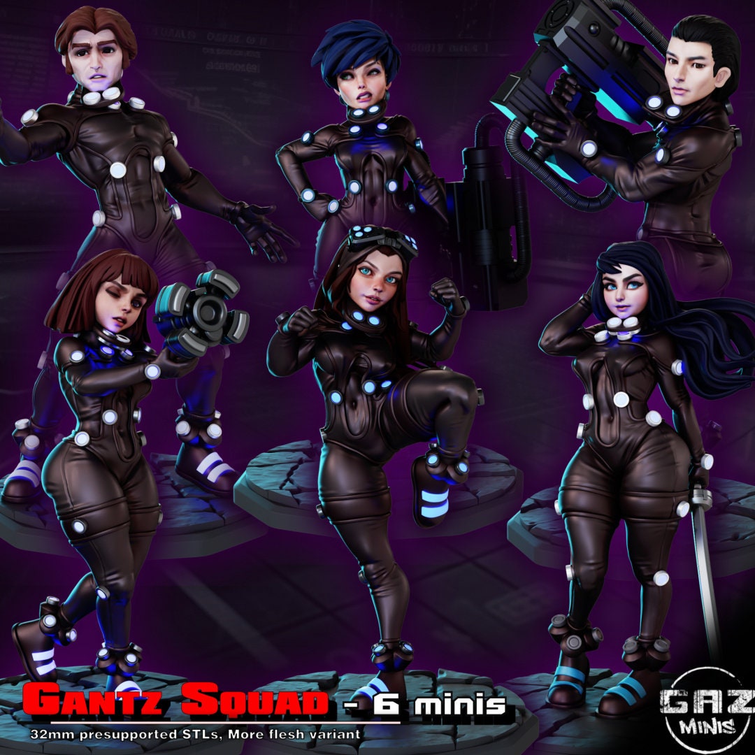 Gantz Squad by Gaz Pin Up Miniatures