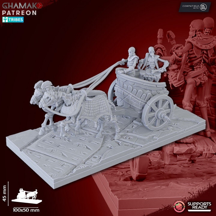 Sand Skeleton Chariots by Ghamak Miniatures