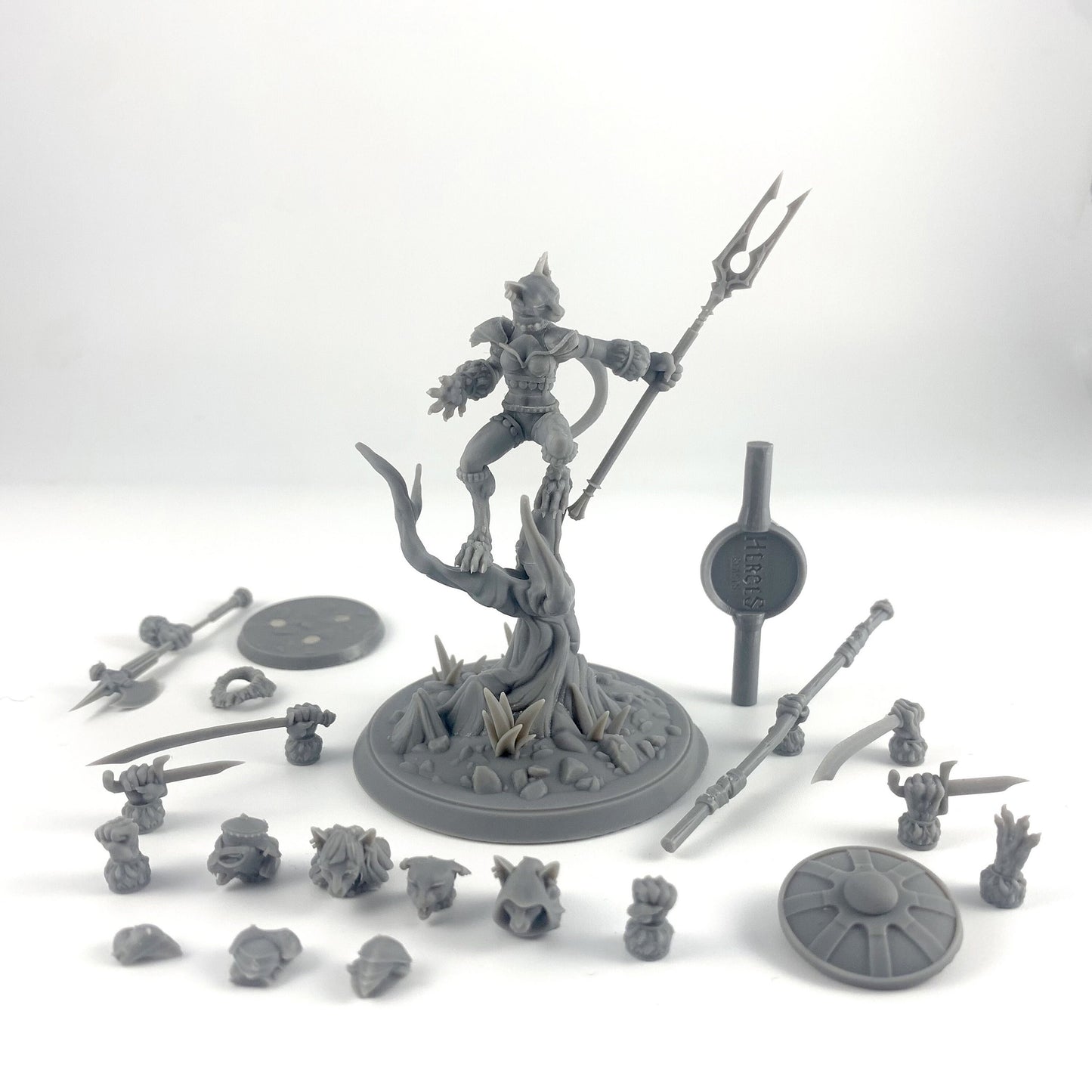 Cinder Paw- Female Tabaxi "Swapmini 72" For D&D Dungeons and Dragons • Tabletop Gaming • Wargaming miniatures