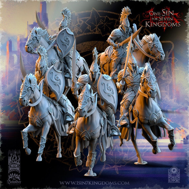 Silvermoor Elves Light Cavalry by Beholder Miniatures