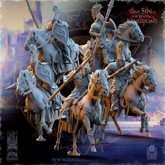 Silvermoor Elves Light Cavalry by Beholder Miniatures