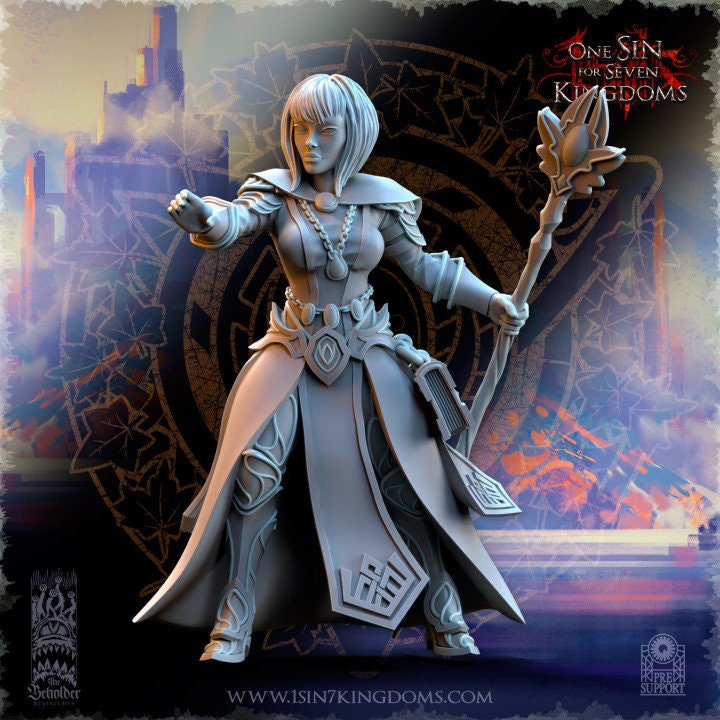 Silvermoor Elves Sorceresses of the Inner Circle by Beholder Miniatures