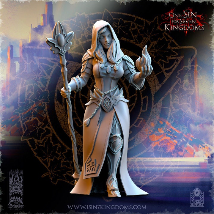 Silvermoor Elves Sorceresses of the Inner Circle by Beholder Miniatures